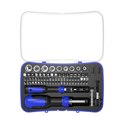 Destornillador de Carraca,Juego de Bits para Reparación de Vehículos de 77 Piezas,Juego de Puntas de Precisión | para Propietario Ensamblador Técnico Manitas Electricista Fontanero Muebles