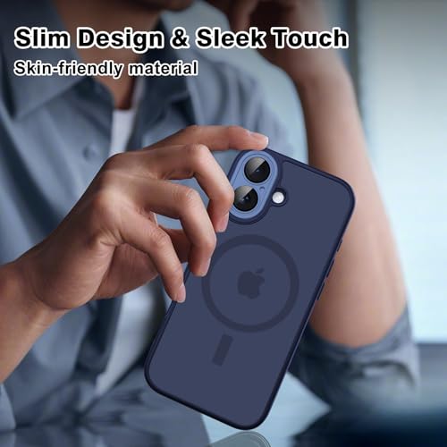 Nupcknn für iPhone 17 Hülle,3 Panzerglas[HD+HD+Anti-Spy] Magnetisch mit Magsafe Handyhülle für iPhone 17 Case Durchscheinende Matt Rückseite Dünn Stoßfest Schutzhülle