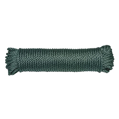 Amig - Cuerda de Plástico Trenzado Verde Mod.20100 - Cordón Multiusos de Polietileno Torcido para Tendederos de Ropa, Sujecciones de Lonas, Jardinería, Agricultura o Pesca - Medidas: Ø 5 mm x 10 m