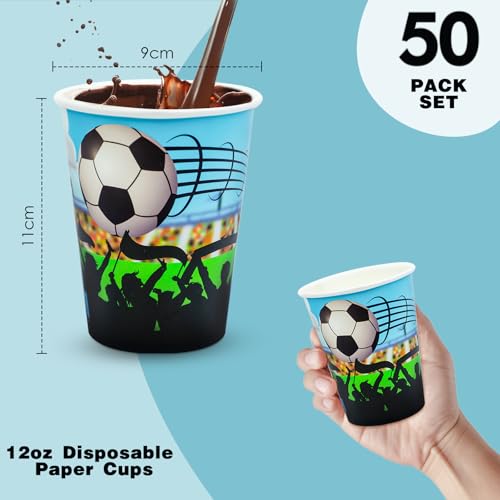 HNH Pappbecher 12 unzen Fußball Partybecher Set 350ml Fußballparty