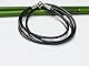 Halsband, Textilband Schlange, Länge 55cm, 4 mm schwarz, Verschlüsse Sterlingsilber, Schmuckzubehör, Unisex