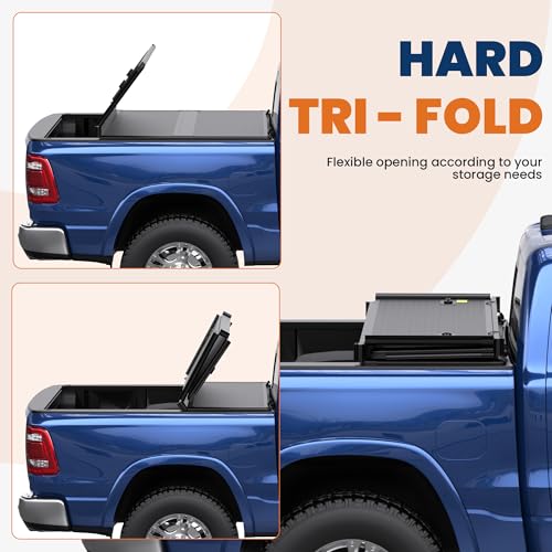 Kuiperauto K102GC341-1 Fiberglass Tri Hard Truck Tonneau Cover Fleetside Compatible thumb #2