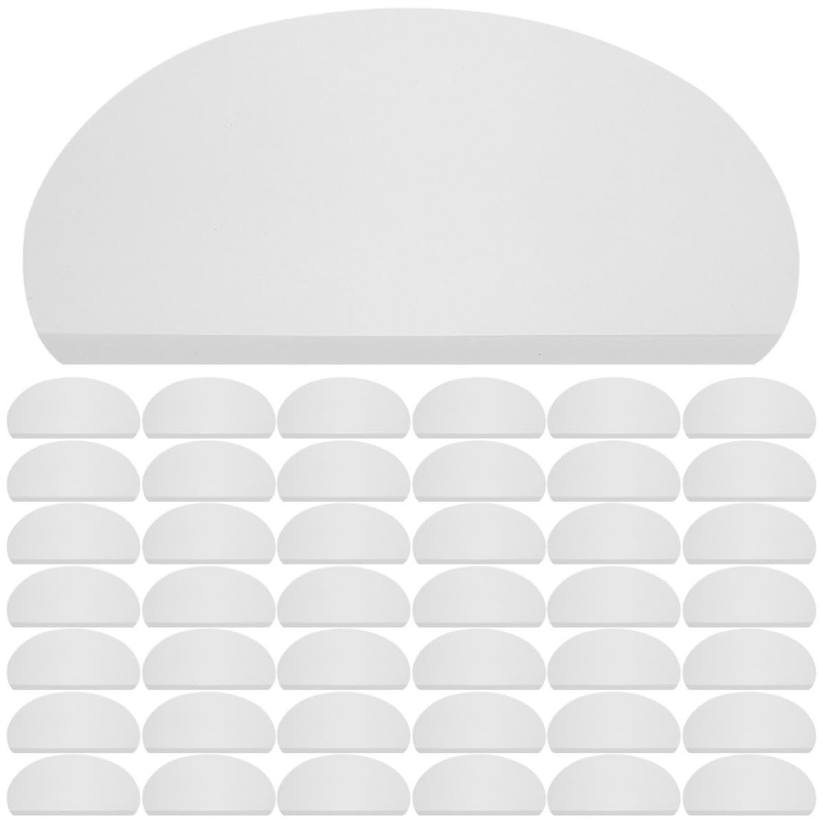 50pcs Pvc Facial Shield for Barber Haircut and Bangs Cutting | White Finish, Lightweight Wear and Easy Cleaning, Suitable for Applying Perfumes and Salon Use