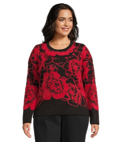 Liverpool Los Angeles Women Long Sleeve Crew Neck Sweater Black