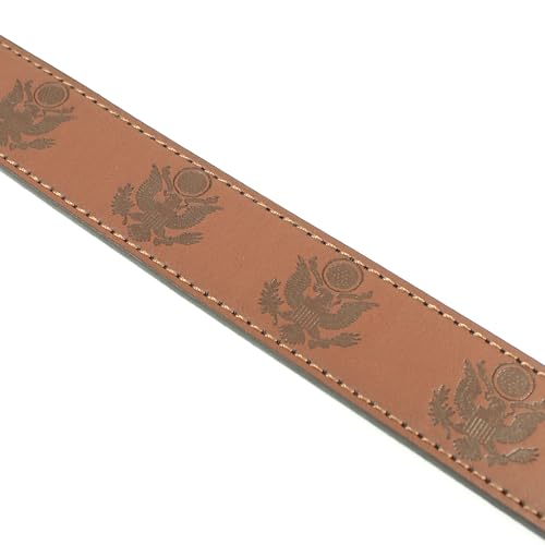 Coat of Arms of the United States Leather Belt Strap Without Buckle 1.5" Wide with Snaps - USA Crest American Pride4