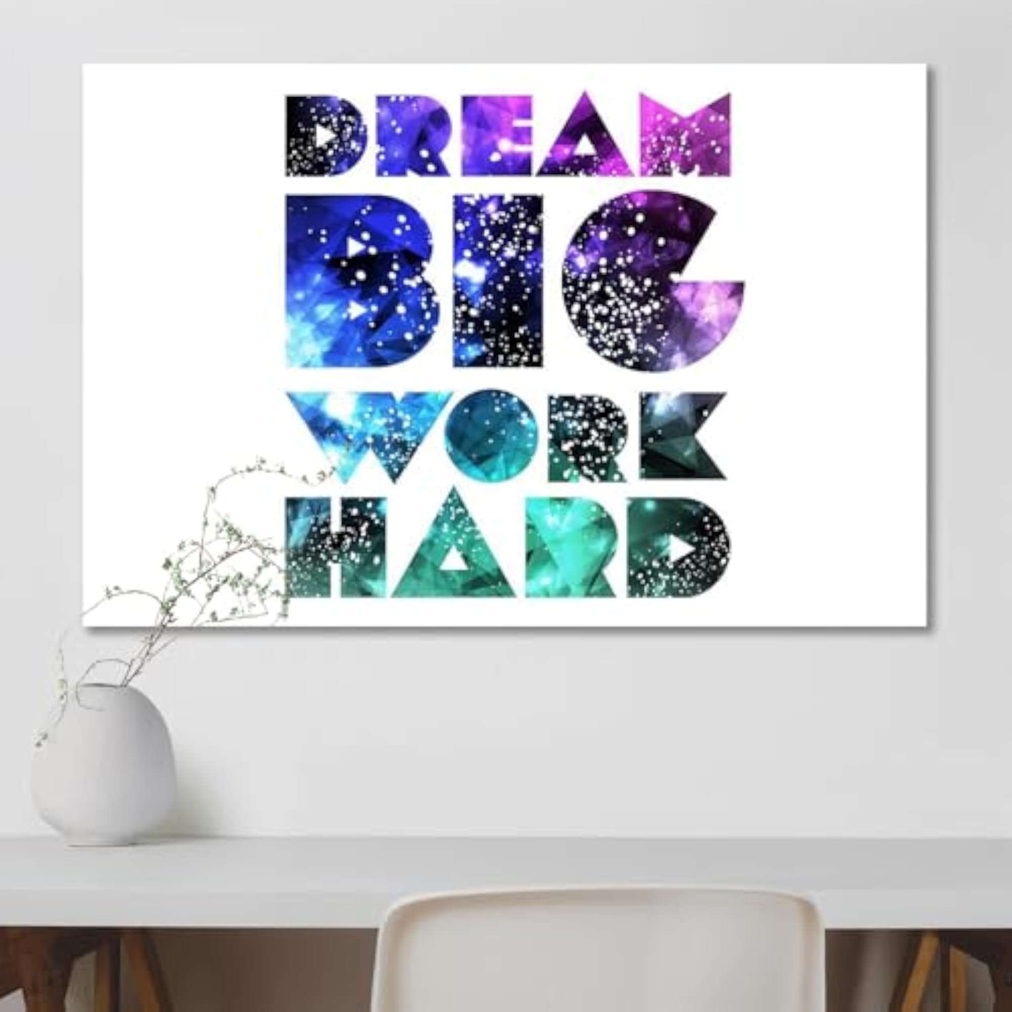 Typographical Galaxy Design D1 Peel & Stick Vinyl Wall Sticker