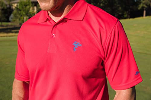 Frogger Golf – Men’s Polo Shirt – Short Sleeve, Collared Neck, Two Button Closure3