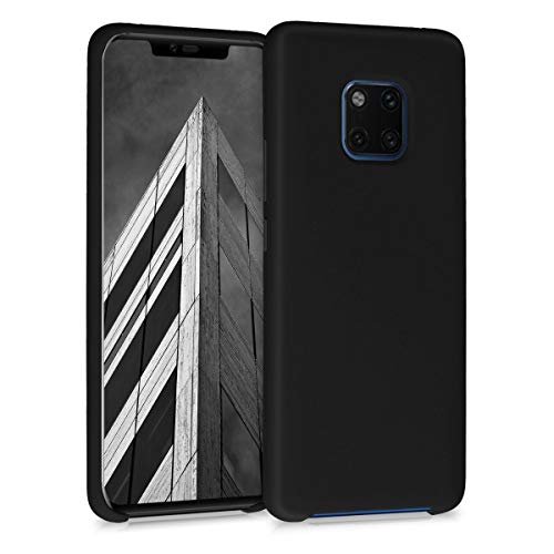 kwmobile Case Compatible with Huawei Mate 20 Pro Case - TPU Silicone Phone Cover with Soft Finish - Black Matte