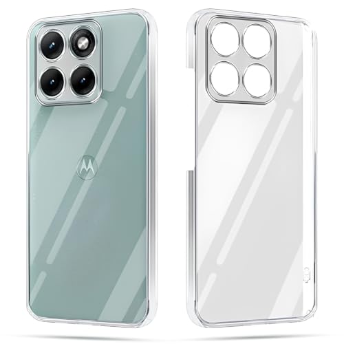 Image of Lifetime Anti-Yellow Clear Back Cover Case for Motorola Edge 70 Fusion 5G (Sleek Crystal Hard Back | Shockproof Protection with Camera Protection)