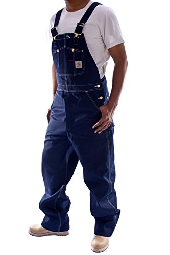 Carhartt - peto, Denim - azul �ndigo latz pantalones vaqueros - peto de pantalones de los hombres