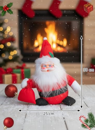 Image of Santa Claus Soft Toy | Plush Santa Claus Soft Toy | Stuffed Santa Clause | Perfect for Holiday Decor and Christmas Gifting | C | PoPo Toys 