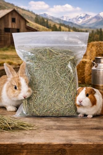 Mezcla de heno Timothy y alfalfa para pequeños animales 6 bolsas 1 lb miniatura 3