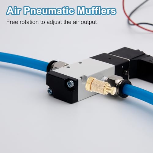 PATIKIL Luft Pneumatik Schalldämpfer Oben Verstellbarer Luftstrom Geschwindigkeitsregler G1/2 Außengewinde Gesinterter Bronze Auspuff Schalldämpfer Für Kompressor Zylinder Ventile