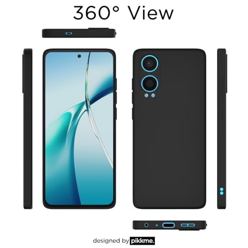 Image of Outlouders Back Cover for OnePlus Nord CE 4 Lite 5G | Camera Protection | Durable Soft Matte Silicone Bumper Case (Black)
