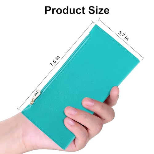 Image of Tipmile Slim Wallet for Women, RFID Blocking Credit Card Holder | Thin Compact Bifold Wallet with Zipper, Ladies Gift