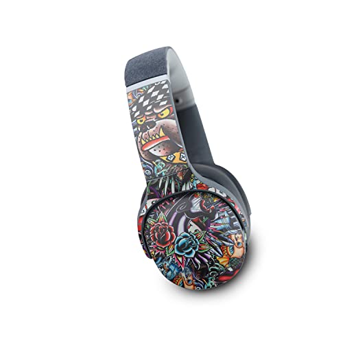 MightySkins Skin Compatible with Skullcandy Crusher Evo Wireless - Old School Tattoo | Protective, Durable, and Unique Vinyl Decal wrap Cover | Easy to Apply | Made in The USA