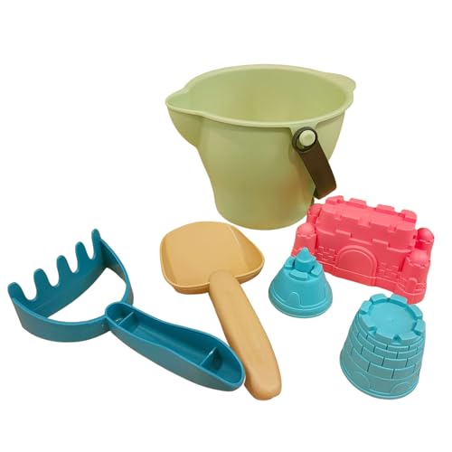Ranley Cubo de Juguete sensorial para el | 6 Piezas de Juguete para niños pequeños - Cubo con Palas, Multiuso para, Equipo de Camping, Fiesta, Camping y y Actividades Divertidas de Verano