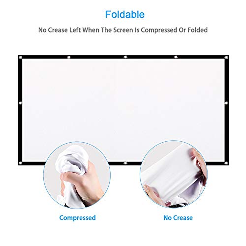 Pantalla para proyector portátil 60 pulgadas 16:9 plegable miniatura 5