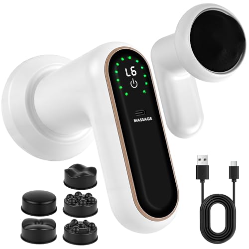 Appareil masseur anti-cellulite portable à 6 niveaux de vibration et 5 têtes interchangeables