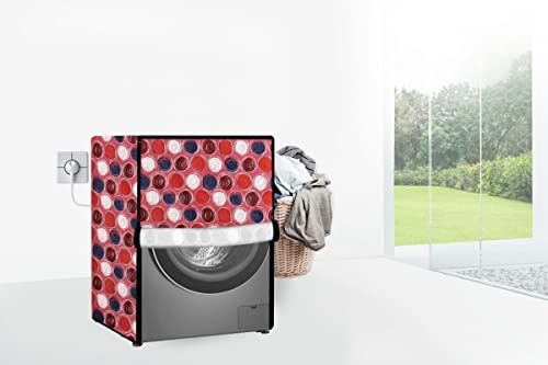 Image of Stylista Washing Machine Cover Compatible for Bosch 8 kg Front Load WAT24463IN Abstract Pattern Pink