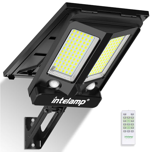 Intelamp Solar Security Lights 3000LM 12500mAh