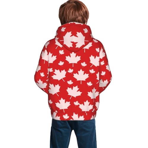 Maple Leaves Kid Hoodies Boys Sweatshirts Girls Pullover with Pocket4
