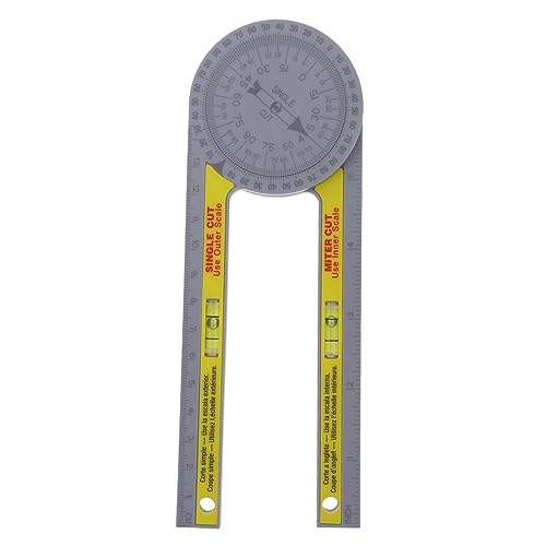 HOLIDYOYO 360° Plastic Miter Protractor Angle Ruler for Woodworking Miter Gauge Angle Measuring Ruler Carpentry Tool