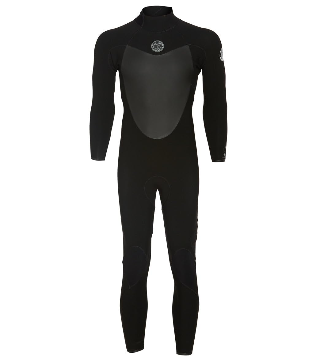Rip Curl Men's Flashbomb 4/3mm Back Zip Full Wetsuit - Black - L