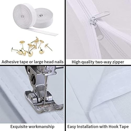 Moustiquaire chatière anti-griffe pour protéger votre chat des chutes sur le balcon blanc