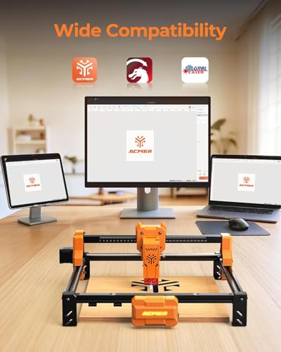 Image of ACMER S2 Laser Engraver Machine, 7000mW Lazer Cutter | 0.01mm Precision, 300 x 300mm Working Area, Tumbler Engraving, DIY Crafts, Personalized Gifts & Small Business Use