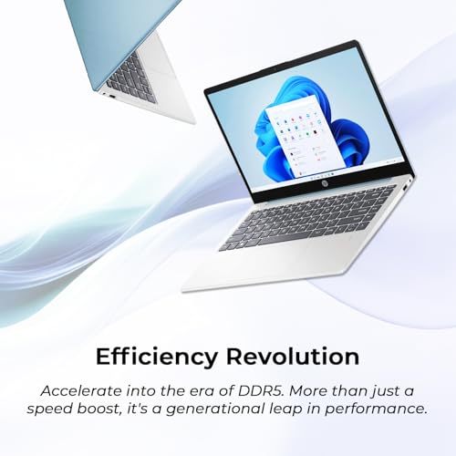 Image of HP Essential Laptop Computer • AMD High Performance Processor • 128GB SSD • Windows 11 • Microsoft 365 • Thin & Portable for Work & Daily Use • 2026 Edition