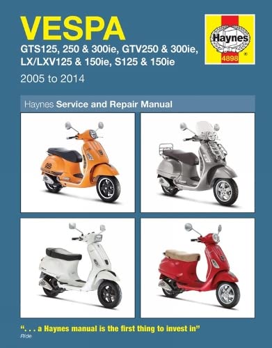 Vespa: Gts125, 250 & 300ie, Gtv250 & 300ie