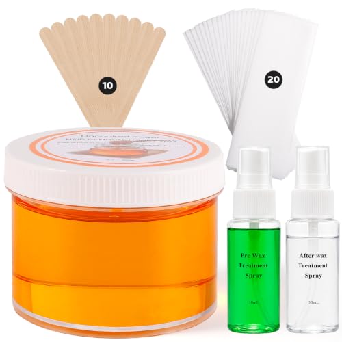 Sugar Wax Kit for Hair Removal, 300g with Pre and Post Care Oils