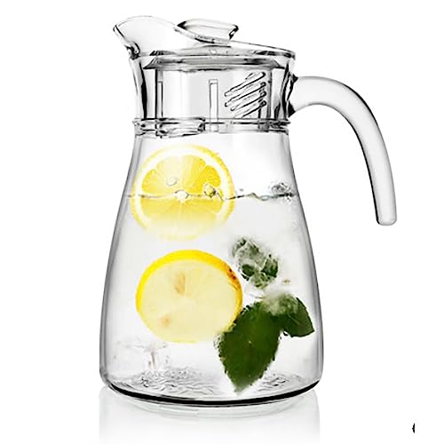 Image of Premium Water and Juice Glasses Set of 6 400ML and 1.8 Liter Water Jug 1 piece,Transparent Glass and Jug Set for Dining Table,Party,Gift Set,All pourpse use (7 piece) (MT-20)