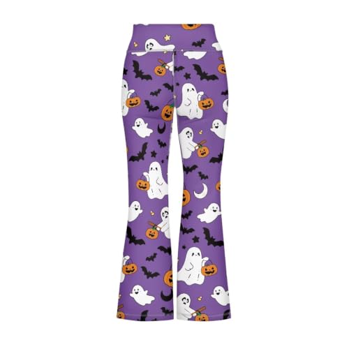 Image of Girls Flare Leggings 5-14T Cute Bell Bottoms for Girl Yoga Pants for Gym