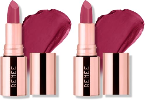 Image of RENEE Everstay Matte Lipstick - Mauve Muse, Long Stay, Hydrating & Non-Drying, Smudge & Transfer Proof, Lightweight, Intense Pigment, Full Coverage, Vitamin E Infused, for All Occasions, 4.2g