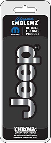Chroma 9117 Jeep Injection Molded Chrome Colored Emblemz Decal