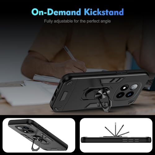 Image of ShieldTech PC Back Cover Case for Redmi Note 14 Pro Plus 5G | Ring Stand | Camera Protection | Black Mobile Phone Back Cover Case for Redmi Note 14 Pro Plus 5G | Black Back Cover