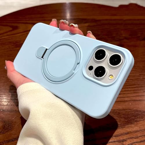 Coque silicone pour iPhone 14 Pro Max bleu ciel avec support de charge