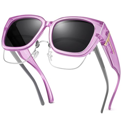 Image of URUMQI Polarized Sunglasses Fit Over Glasses Women Men UV400 Trendy Shades