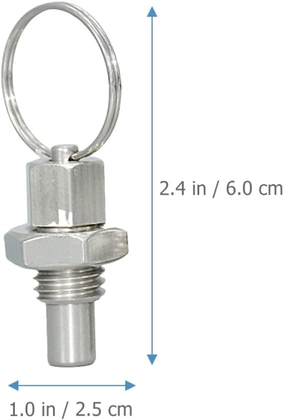 TEHAUX 4 Pcs Stainless Spring Loaded Plunger Non Lock- Out knob Plunger Spring pin Latch Steel Non Lock-