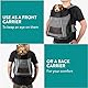 Navaris Rucksack für Hund oder Katze bis 7 kg - gepolsterter Hunderucksack Katzenrucksack - 37 x 33 x 24 cm Hundetragetasche - Tragetasche für vorn und hinten - grau