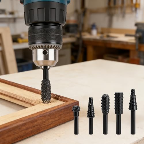 Juego de 5 piezas de herramientas para tallado en madera miniatura 1