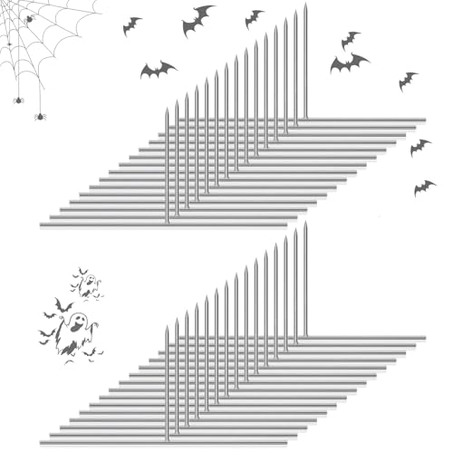 30PCS Halloween Metal Stake Heavy Duty 9''x4''Tombstone Stake,T Shape Metal Stakes Halloween Yard Stakes for Outdoor Lawn Graveyard Tombstone Decorations