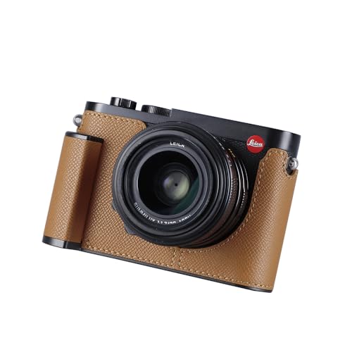 SIUTATDSH �J�����n�[�t�P�[�X Leica Q2�p�A�r���e�[�W���^���{�v�J�����ی�P�[�X �X�^�C���b�V�� �|�[�^�u�� �ϏՌ� (�u���E��)