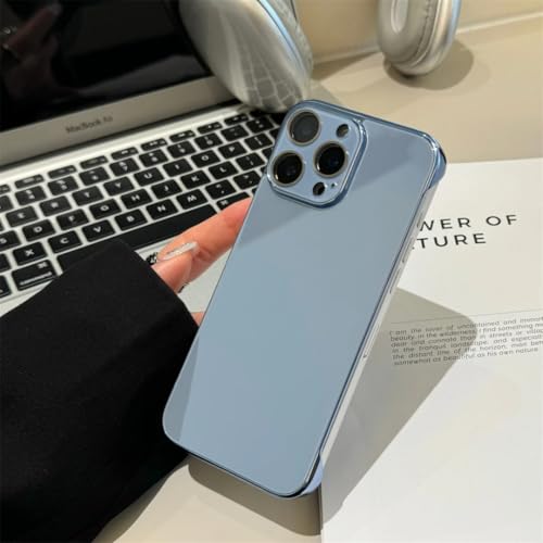 Coque rigide iPhone 16 Pro Max anti-rayure verre trempé bleu