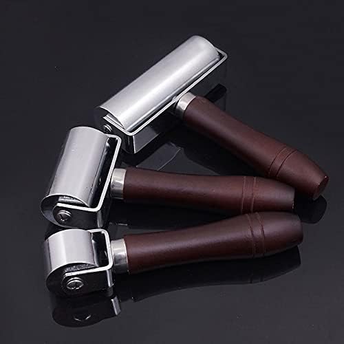 3PCS Leathercraft Roller Leather Press Edge Roller Leather Edge Creaser Smoother Leather Glue Laminating Roller（26mm+60mm+100mm）