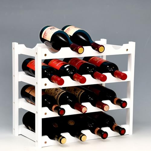 Soporte apilable de madera para botellas de vino miniatura 2