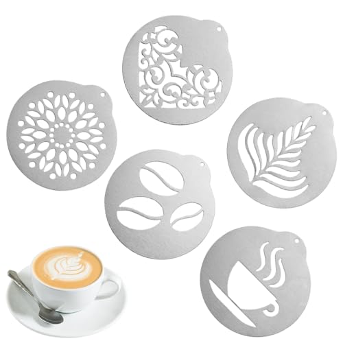 CKANDAY 40 Pochoirs Art Latte Café - 3 Packs Motifs Mignons Pour Cappuccino, Chocolat Chaud, Gâteaux, Noël & Thanksgiving, Idéal Barista Maison