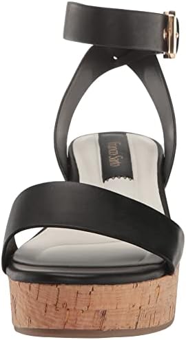 Franco Sarto Womens Presley Platform Wedge Black Leather 9 M | Image 1